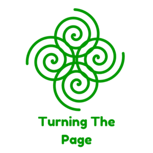 Turning the page logo spiral mental health spiritual formation