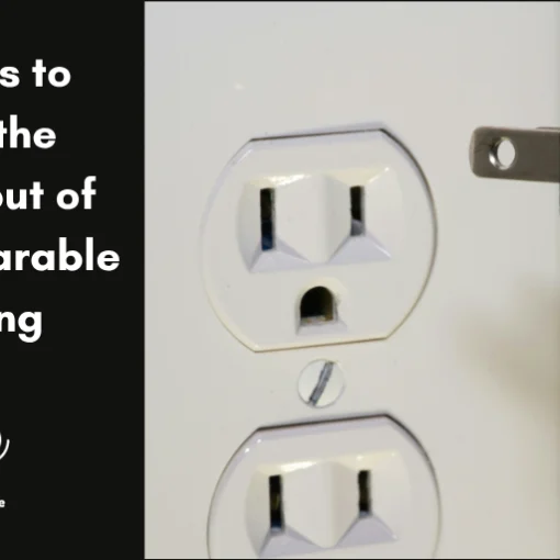 6 Steps to Take the Power out of an Unbearable Feeling — blog title graphic with image of an electrical outlet and unplugged cord, Turning The Page logo