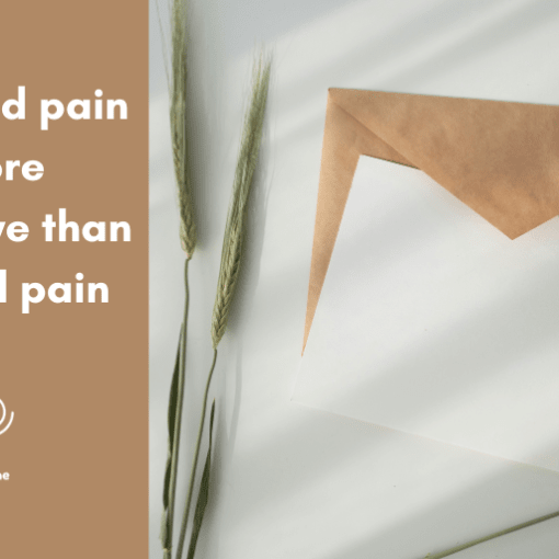 Redeemed pain is more impressive than removed pain