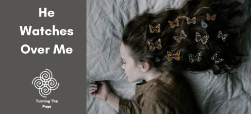 He watches over me A person resting at night, illustrating the concept of 'God doing the night shift.'