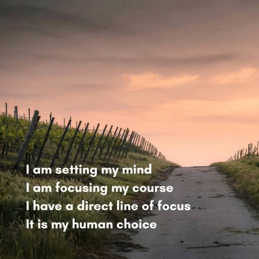 I am setting my mind