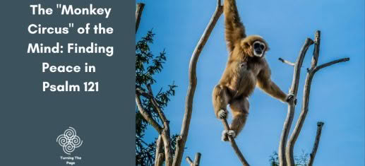 A chaotic circus ring with blurred movement representing the circus of anxious thoughts and a lack of control.