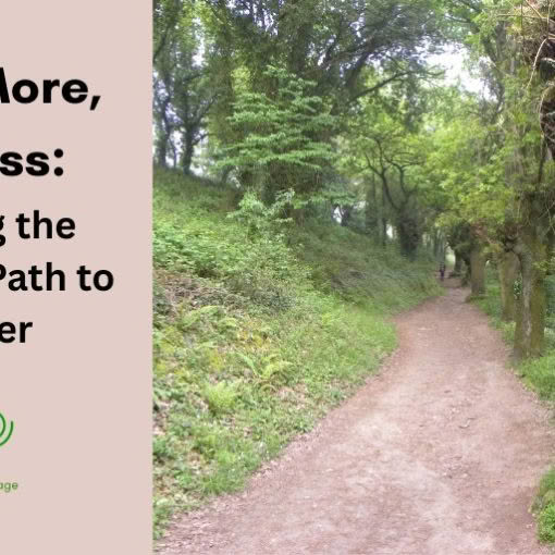 Pray More, Do Less: Finding the Ancient Path to Prayer — blog header with a forest path image, Turning The Page logo