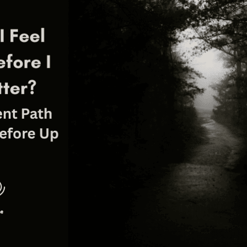 Foggy forest path — cover image for blog post on healing before growth